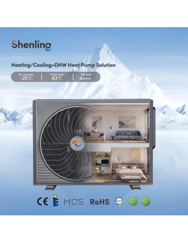4 kW Shenling ThermaX levegő-víz inverteres monoblokkos hőszivattyú