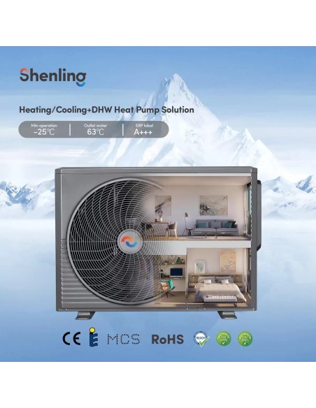 4 kW Shenling ThermaX levegő-víz inverteres monoblokkos hőszivattyú
