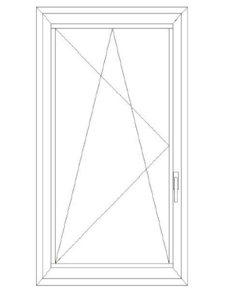 Aluplast IDEAL 4000 Bny ablak 2 rétegű üvegezéssel 60 cm x 150 cm (Balos)