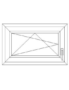 Aluplast IDEAL 7000 Bny ablak 3 rétegű üvegezéssel 90 cm x 60 cm (Balos)