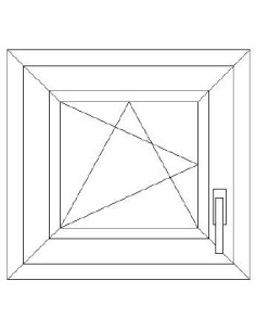 Aluplast IDEAL 7000 Bny ablak 3 rétegű üvegezéssel 90 cm x 90 cm (Balos)