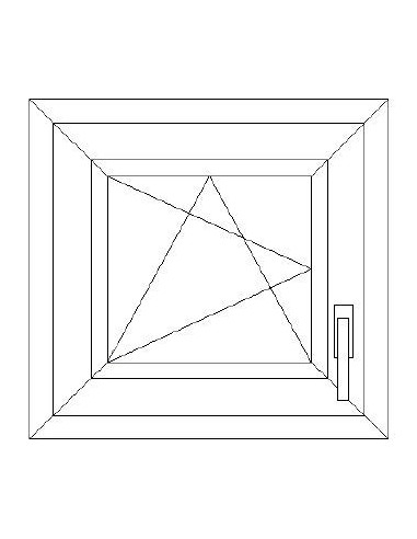 Aluplast IDEAL 7000 Bny ablak 3 rétegű üvegezéssel 90 cm x 90 cm (Balos)