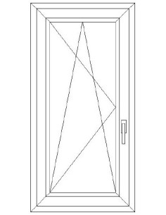 Aluplast IDEAL 4000 Bny ablak 2 rétegű üvegezéssel 90 cm x 120 cm (Balos)