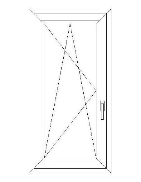 Aluplast IDEAL 4000 Bny ablak 2 rétegű üvegezéssel 90 cm x 120 cm (Balos)