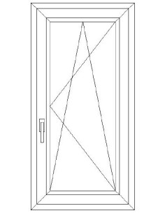 Aluplast IDEAL 4000 Bny ablak 2 rétegű üvegezéssel 90 cm x 120 cm (Jobbos)