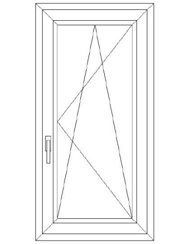 Aluplast IDEAL 4000 Bny ablak 2 rétegű üvegezéssel 90 cm x 120 cm (Jobbos)