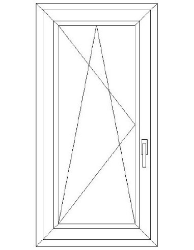 Aluplast IDEAL 7000 Bny ablak 3 rétegű üvegezéssel 90 cm x 120 cm (Balos)