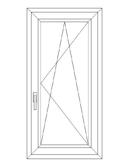 Aluplast IDEAL 7000 Bny ablak 3 rétegű üvegezéssel 90 cm x 120 cm (Jobbos)