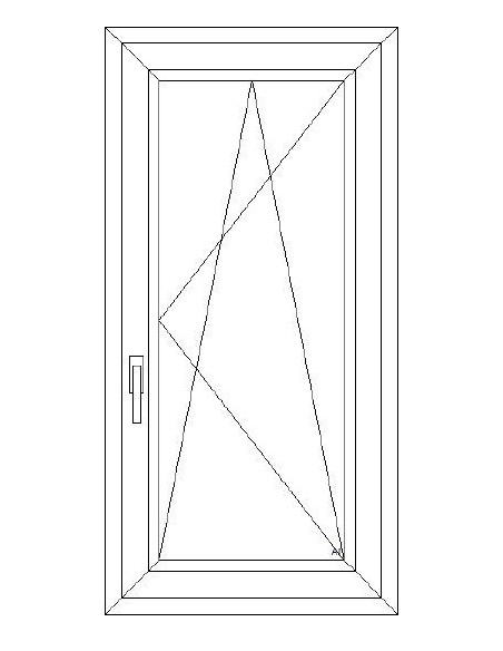 Aluplast IDEAL 4000 Bny ablak 2 rétegű üvegezéssel 90 cm x 150 cm (Jobbos)