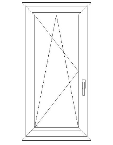 Aluplast IDEAL 7000 Bny ablak 3 rétegű üvegezéssel 90 cm x 150 cm (Balos)