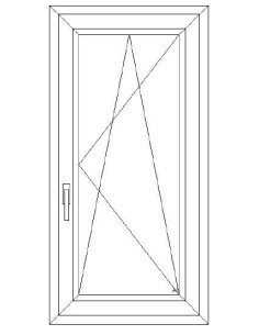 Aluplast IDEAL 7000 Bny ablak 3 rétegű üvegezéssel 90 cm x 150 cm (Jobbos)