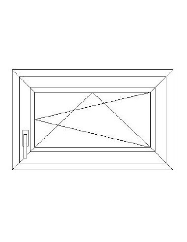 Aluplast IDEAL 7000 Bny ablak 3 rétegű üvegezéssel 120 cm x 90 cm (Jobbos)