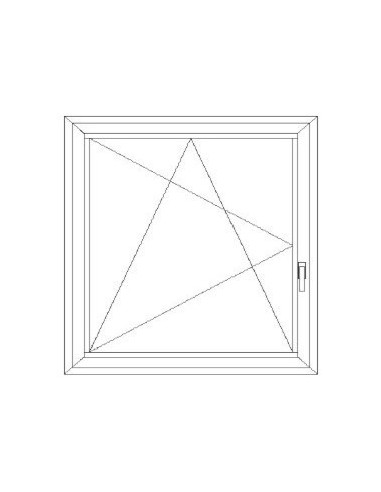 Aluplast IDEAL 4000 Bny ablak 2 rétegű üvegezéssel 120 cm x 120 cm (Balos)