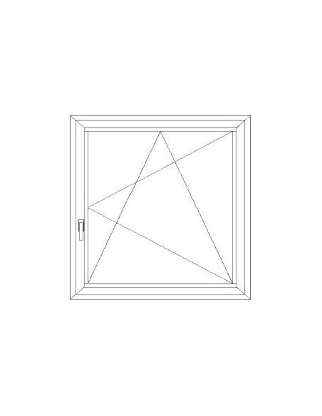 Aluplast IDEAL 4000 Bny ablak 2 rétegű üvegezéssel 120 cm x 120 cm (Jobbos)