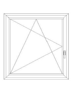 Aluplast IDEAL 7000 Bny ablak 3 rétegű üvegezéssel 120 cm x 120 cm (Balos)