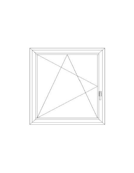 Aluplast IDEAL 7000 Bny ablak 3 rétegű üvegezéssel 120 cm x 120 cm (Balos)