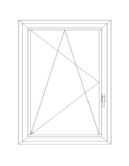 Aluplast IDEAL 7000 Bny ablak 3 rétegű üvegezéssel 120 cm x 150 cm (Balos)