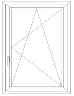 Aluplast IDEAL 7000 Bny ablak 3 rétegű üvegezéssel 120 cm x 150 cm (Jobbos)