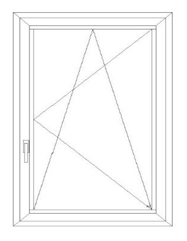 Aluplast IDEAL 7000 Bny ablak 3 rétegű üvegezéssel 120 cm x 150 cm (Jobbos)