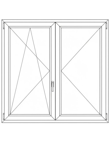 Aluplast IDEAL 4000 KFBny ablak 2 rétegű üvegezéssel 120 cm x 150 cm (Balos)