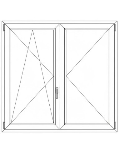 Aluplast IDEAL 7000 KFBny ablak 3 rétegű üvegezéssel 120 cm x 150 cm (Balos)