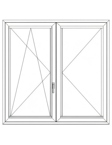 Aluplast IDEAL 4000 KFBny ablak 2 rétegű üvegezéssel 150 cm x 150 cm (Balos)