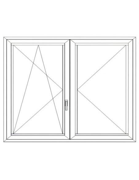 Aluplast IDEAL 7000 KFBny ablak 3 rétegű üvegezéssel 180 cm x 150 cm (Balos)